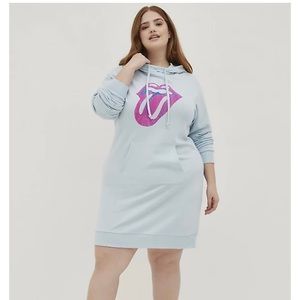 Torrid size 2 hoodie light blue dress new